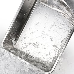 Invenho Stainless Steel Non Clumping High Sided Cat Litter Box with Lid, XX-Large: 22.85-in, Dark Gray slide 2 of 8