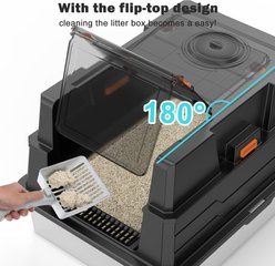 Invenho Enclosed High Sided Cat Litter Box, XXX-Large, Dark Gray slide 2 of 9