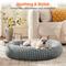 Show in main carousel: JOEJOY Washable Anti Slip Bottom, Calming Donut Puppy, Dog & Cat Bed with Removable Zipper Cover, Grey, 23 x 23 x 8-in slide 3 of 8