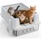 Show in main carousel: Invenho High Sided Cat Litter Box, XXX-Large, Silver Gray slide 2 of 9