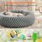 Show in main carousel: JOEJOY Washable Anti Slip Bottom, Calming Donut Puppy, Dog & Cat Bed with Removable Zipper Cover, Grey, 23 x 23 x 8-in slide 6 of 8