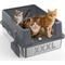 Show in main carousel: Invenho High Sided Cat Litter Box, XXX-Large, Dark Gray slide 2 of 9
