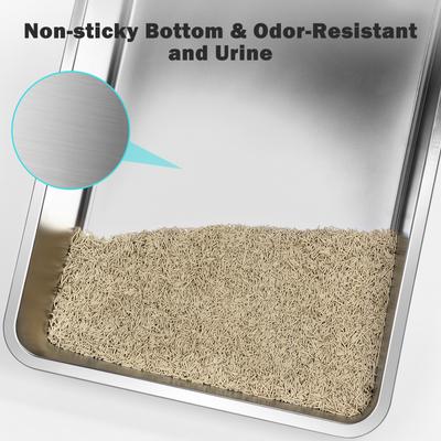 Show full view: Invenho Enclosed High Sided Cat Litter Box, XXX-Large, Dark Gray slide 8 of 10