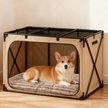 Show in main carousel: JOEJOY Teddy Rabbit Fur Strips Anti-Slip Bottom Dog & Cat Bed pad with Removable Cover, Beige, 29 × 21 × 3-in slide 2 of 8