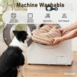 Show in main carousel: JOEJOY Teddy Rabbit Fur Strips Anti-Slip Bottom Dog & Cat Bed pad with Removable Cover, Beige, 29 × 21 × 3-in slide 6 of 8
