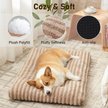 Show in main carousel: JOEJOY Teddy Rabbit Fur Strips Anti-Slip Bottom Dog & Cat Bed pad with Removable Cover, Beige, 29 × 21 × 3-in slide 4 of 8
