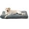 Show in main carousel: JOEJOY Teddy Rabbit Fur Strips Anti-Slip Bottom Dog & Cat Bed pad with Removable Cover, Grey, 40 × 27 × 4-in slide 1 of 10