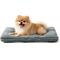 Show in main carousel: JOEJOY Teddy Rabbit Fur Strips Anti-Slip Bottom Dog & Cat Bed pad with Removable Cover, Grey, 23 × 18 × 3-in slide 1 of 11
