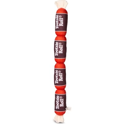 Tootsie Roll Tootsie Roll Candy Scented Squeaky Dog Plush Toy, 28-in