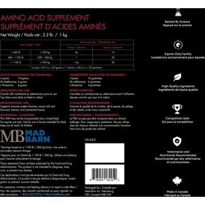 Mad Barn Three Amigos Essential Amino Acid Topline & Muscles Horse Powder Supplement, 2.2-lb bag