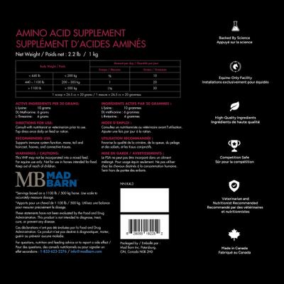 Show full view: Mad Barn Three Amigos Essential Amino Acid Topline & Muscles Horse Powder Supplement, 11-lb bucket slide 2 of 3