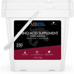 Mad Barn Three Amigos Essential Amino Acid Topline & Muscles Horse Powder Supplement, 11-lb bucket