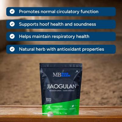 Show full view: Mad Barn Jiaogulan Supports Circulation & Hoof Health Horse Powder Supplement, 2.2-lb bag slide 3 of 3