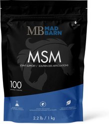 Mad Barn MSM Joint Health & Senior Support Horse Powder Supplement, 2.2-lb bag