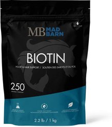 Mad Barn Biotin Hoof Health & Coat Quality Horse Powder Supplement, 2.2-lb bag