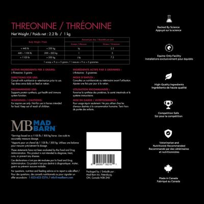 Show full view: Mad Barn Threonine Pure Amino Acid Horse Powder Supplement, 2.2-lb bag slide 2 of 3