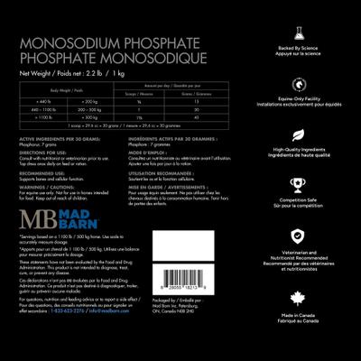 Show full view: Mad Barn Monosodium Phosphate Source of Phosphorus for Bone Health Horse Powder Supplement, 2.2-lb bag slide 2 of 3