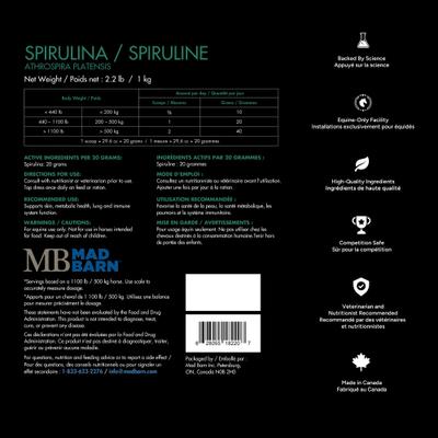 Show full view: Mad Barn Spirulina Immune & Respiratory Support Horse Powder Supplement, 2.2-lb bag slide 2 of 4