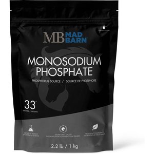 Mad Barn Monosodium Phosphate Source of Phosphorus for Bone Health Horse Powder Supplement, 2.2-lb bag