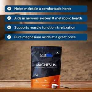 Mad Barn Magnesium Oxide Muscle Relaxation & Nerves Horse Powder Supplement, 11-lb bucket