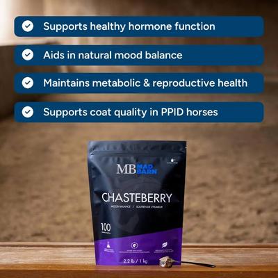 Show full view: Mad Barn Chasteberry Hormone Health & Mood Balance Horse Powder Supplement, 2.2-lb bag slide 3 of 3