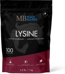 Mad Barn L-Lysine Pure Amino Acid Horse Powder Supplement, 2.2-lb bag