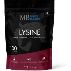 Mad Barn L-Lysine Pure Amino Acid Horse Powder Supplement, 2.2-lb bag