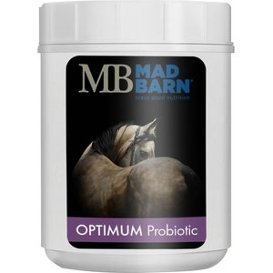 Mad Barn Optimum Probiotic 20 Billion CFU Probiotic Horse Powder Supplement, 1.1-lb bucket
