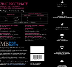 Mad Barn Zinc Proteinate Organic Trace Mineral Horse Powder Supplement, 2.2-lb bag slide 2 of 2