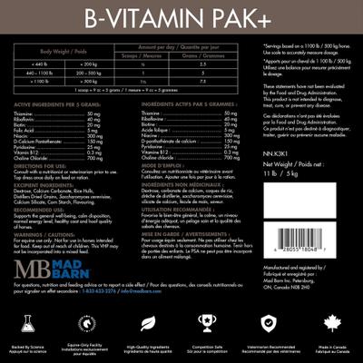 Show full view: Mad Barn B-Vitamin Pak Complex Horse Powder Supplement, 11-lb bucket slide 2 of 2