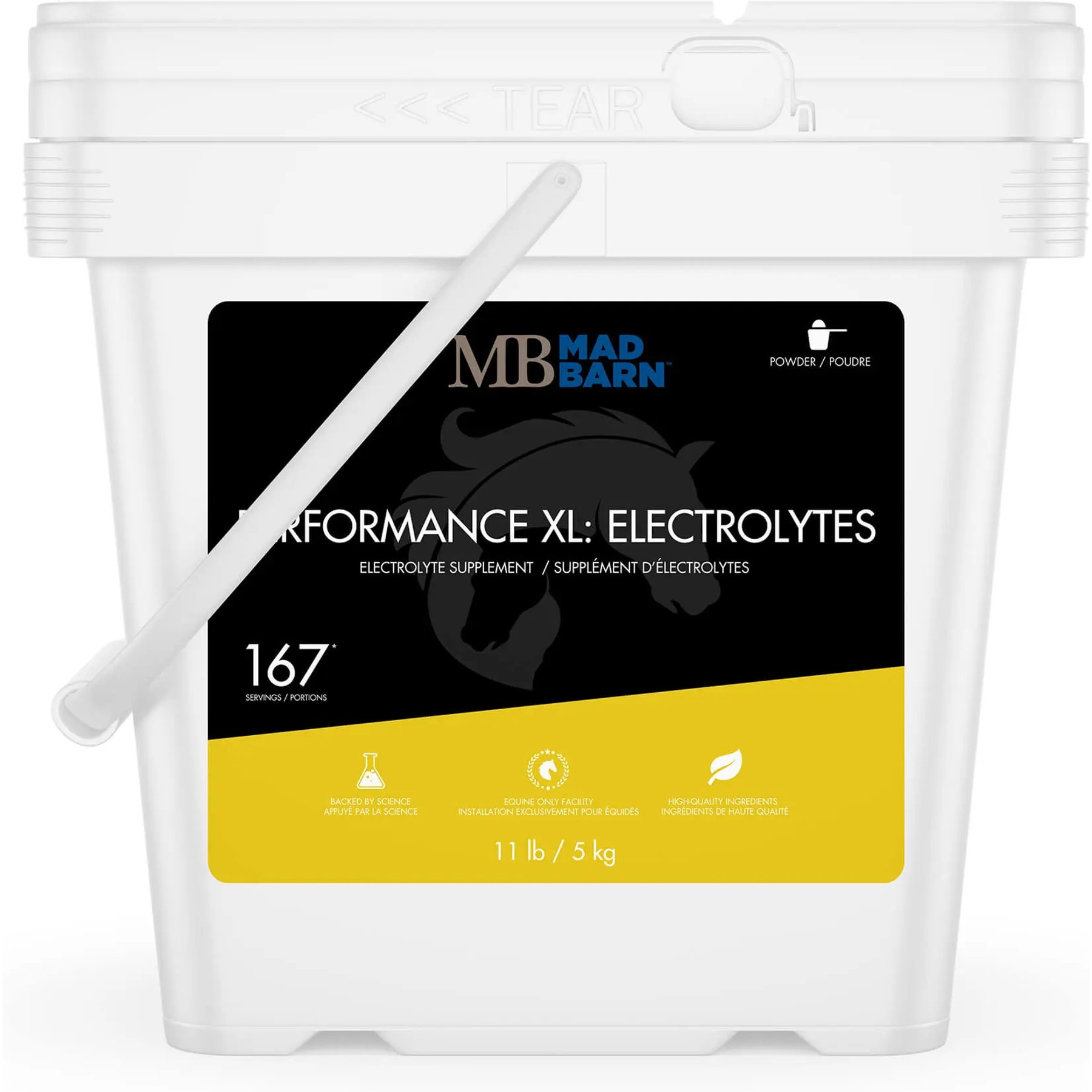 Mad Barn Performance XL Electrolytes Hydration & Exercise Recovery Horse Powdered Supplement, 44-lb bucket