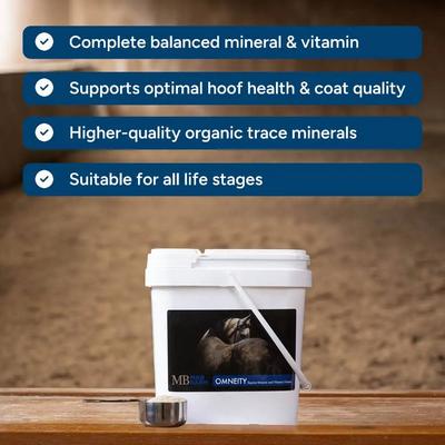 Show full view: Mad Barn Omneity Premix Vitamin & Mineral Horse Supplement, 11-lb bucket slide 4 of 5