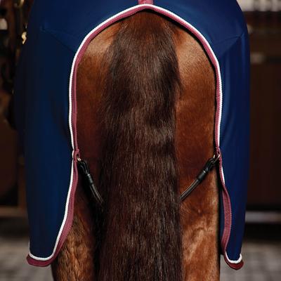 Show full view: WeatherBeeta Opulence Show Standard Neck Horse Sheet, Navy/Burgundy, 84-in slide 4 of 5