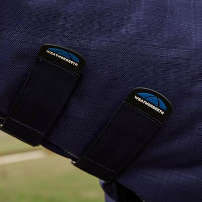 Show full view: WeatherBeeta ComFiTec Prelim Combo Neck 0G Horse Turnout, Navy Embossed Plaid, 81-in slide 2 of 9