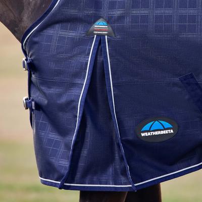 Show full view: WeatherBeeta ComFiTec Prelim Standard Neck 360G Horse Turnout, Navy Embossed Plaid, 69-in slide 5 of 9