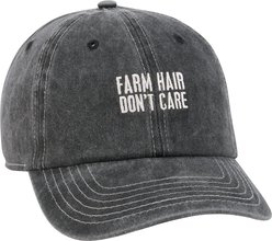 Primitives By Kathy Farm Hair Don't Care Small Pet Baseball Cap, Black
