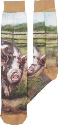 Show full view: Primitives By Kathy Kune Kune Pig Socks, Multicolor slide 3 of 4