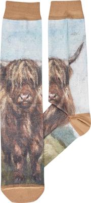 Show full view: Primitives By Kathy Highland Cows Socks, Multicolor slide 3 of 4