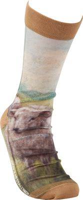 Show full view: Primitives By Kathy White Sheep Socks, Multicolor slide 4 of 4