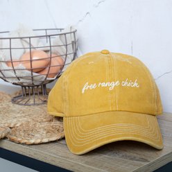 Primitives By Kathy Free Range Chick Small Pet Baseball Cap, Yellow slide 2 of 4