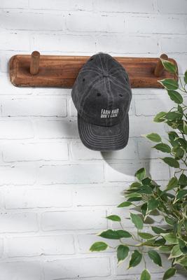 Show full view: Primitives By Kathy Farm Hair Don't Care Small Pet Baseball Cap, Black slide 3 of 4