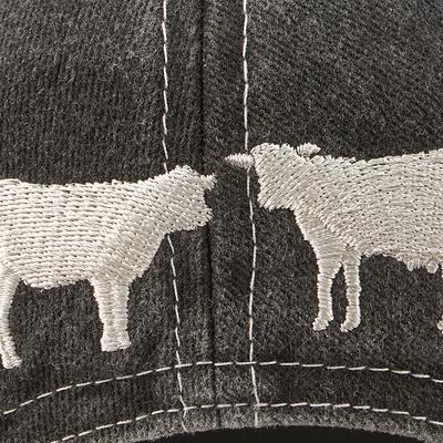 Show full view: Primitives By Kathy Distracted By Cows Small Pet Baseball Cap, Black slide 4 of 4