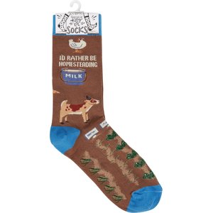 Primitives By Kathy Rather Be Homesteading Socks, Multicolor