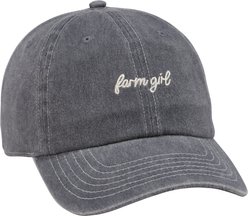 Primitives By Kathy Farm Girl Small Pet Baseball Cap, Black