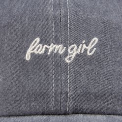 Primitives By Kathy Farm Girl Small Pet Baseball Cap, Black slide 2 of 3