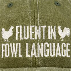 Primitives By Kathy Fluent In Fowl Language Small Pet Baseball Cap, Green slide 2 of 3