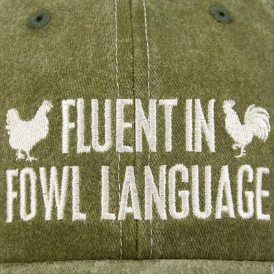 Show full view: Primitives By Kathy Fluent In Fowl Language Small Pet Baseball Cap, Green slide 3 of 3