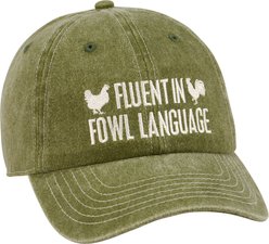 Primitives By Kathy Fluent In Fowl Language Small Pet Baseball Cap, Green