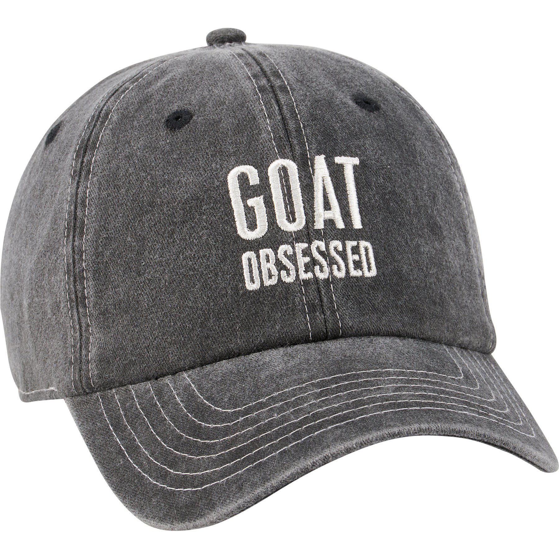 Primitives By Kathy Goat Obsessed Small Pet Baseball Cap, Black