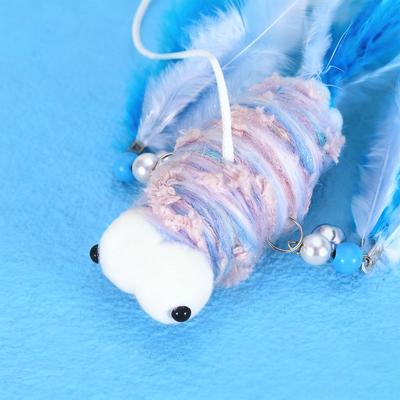 Show full view: Happy & Polly Goldfish Princess Cat Teaser Wand, Grey slide 5 of 10